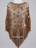 Poncho with studs