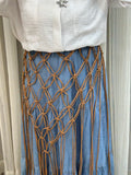 macrame beach skirt  brown