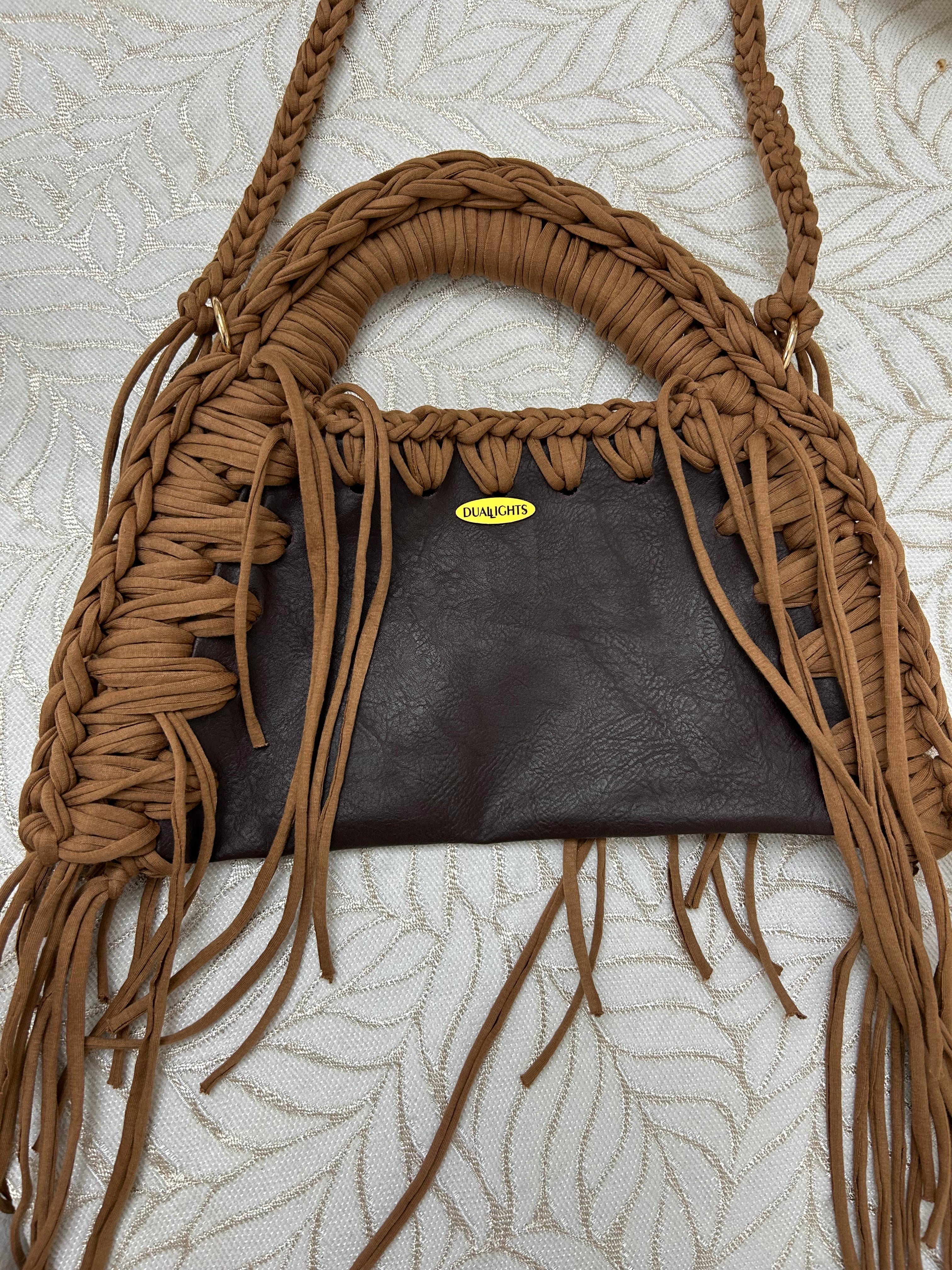 Boho Leather Crossbody Bag