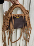 Boho Leather Crossbody Bag
