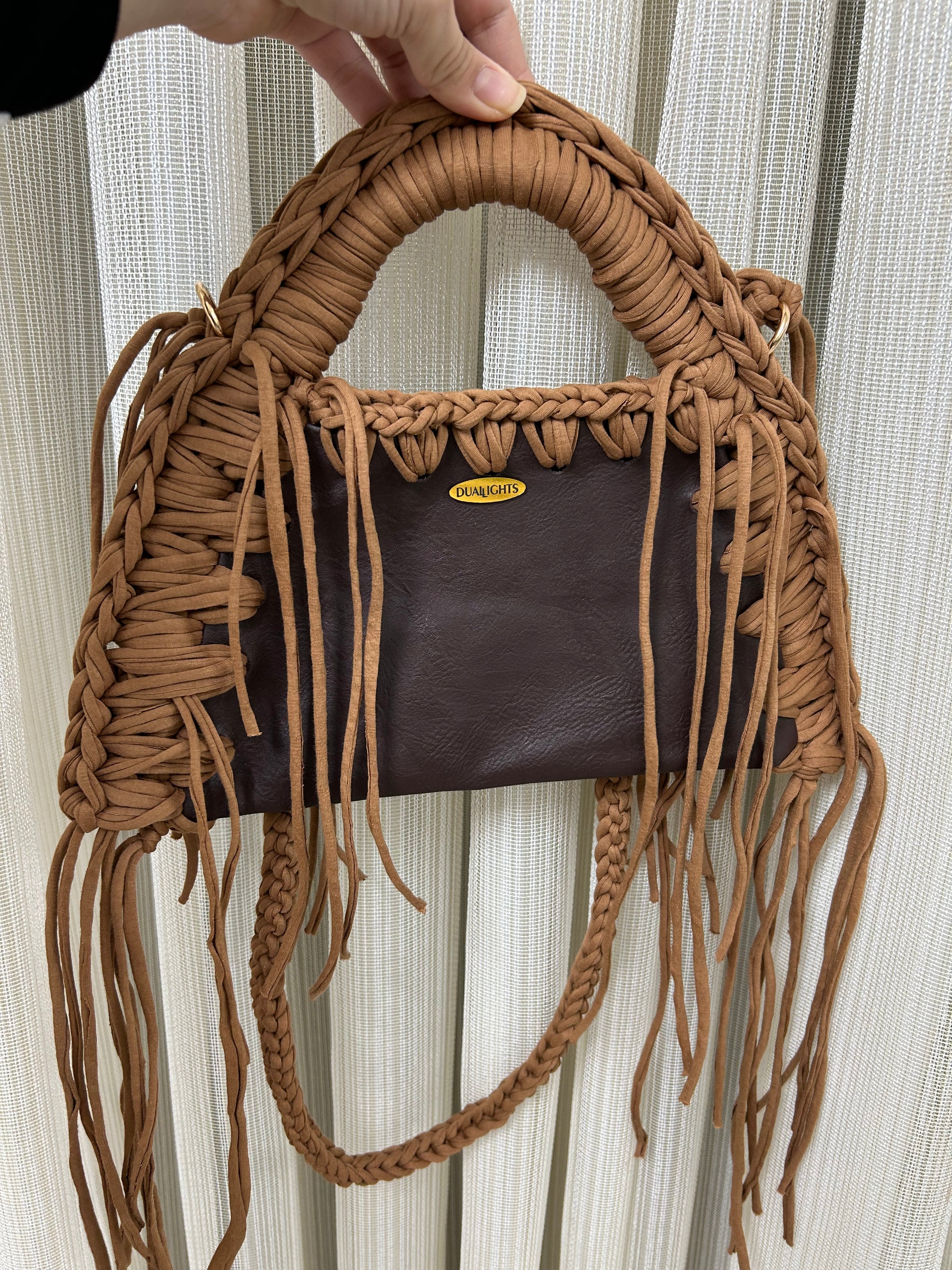 Boho Leather Crossbody Bag