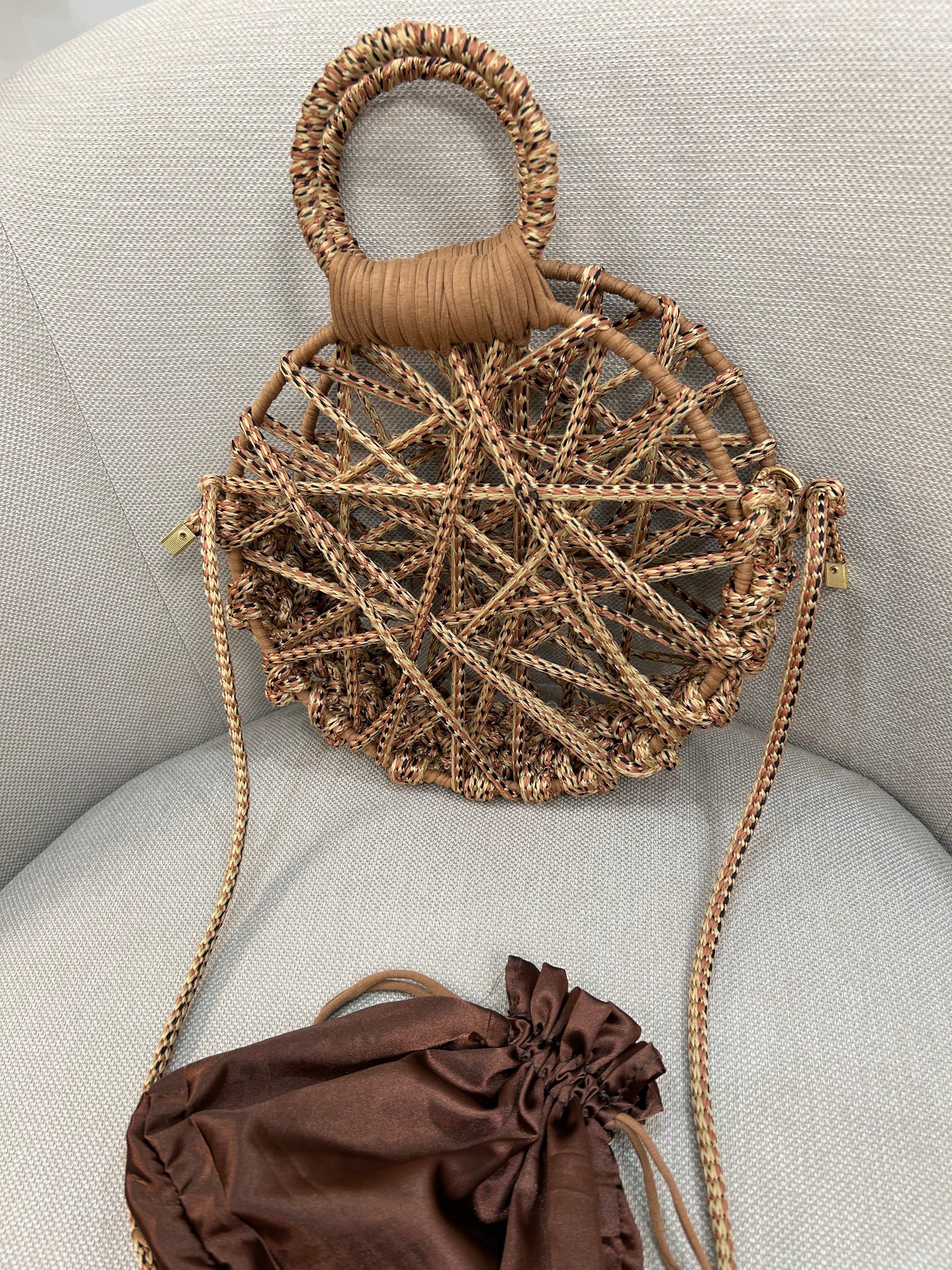 round cord bag brown