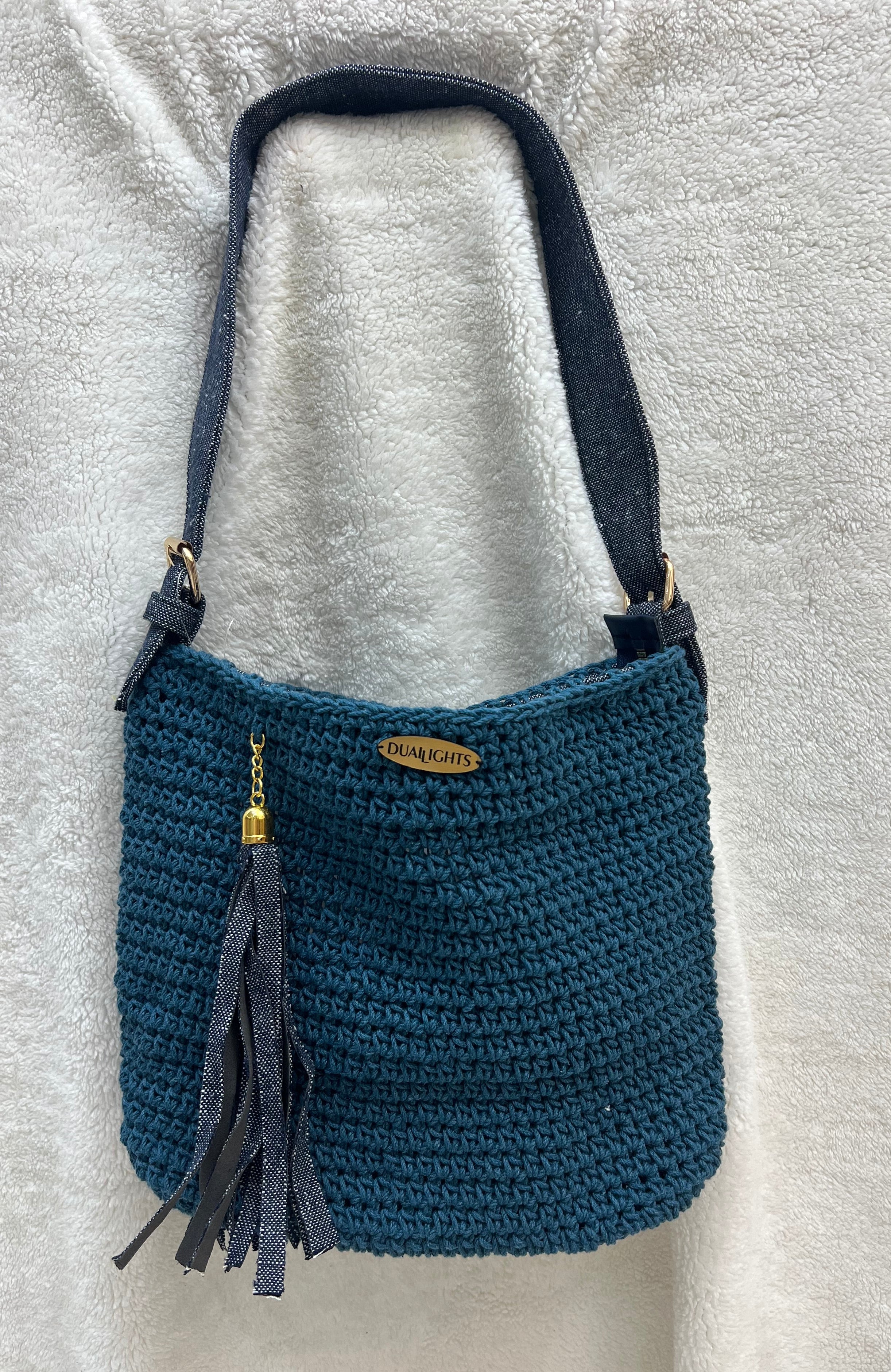 essential shoulder bag, jeans / sky blue