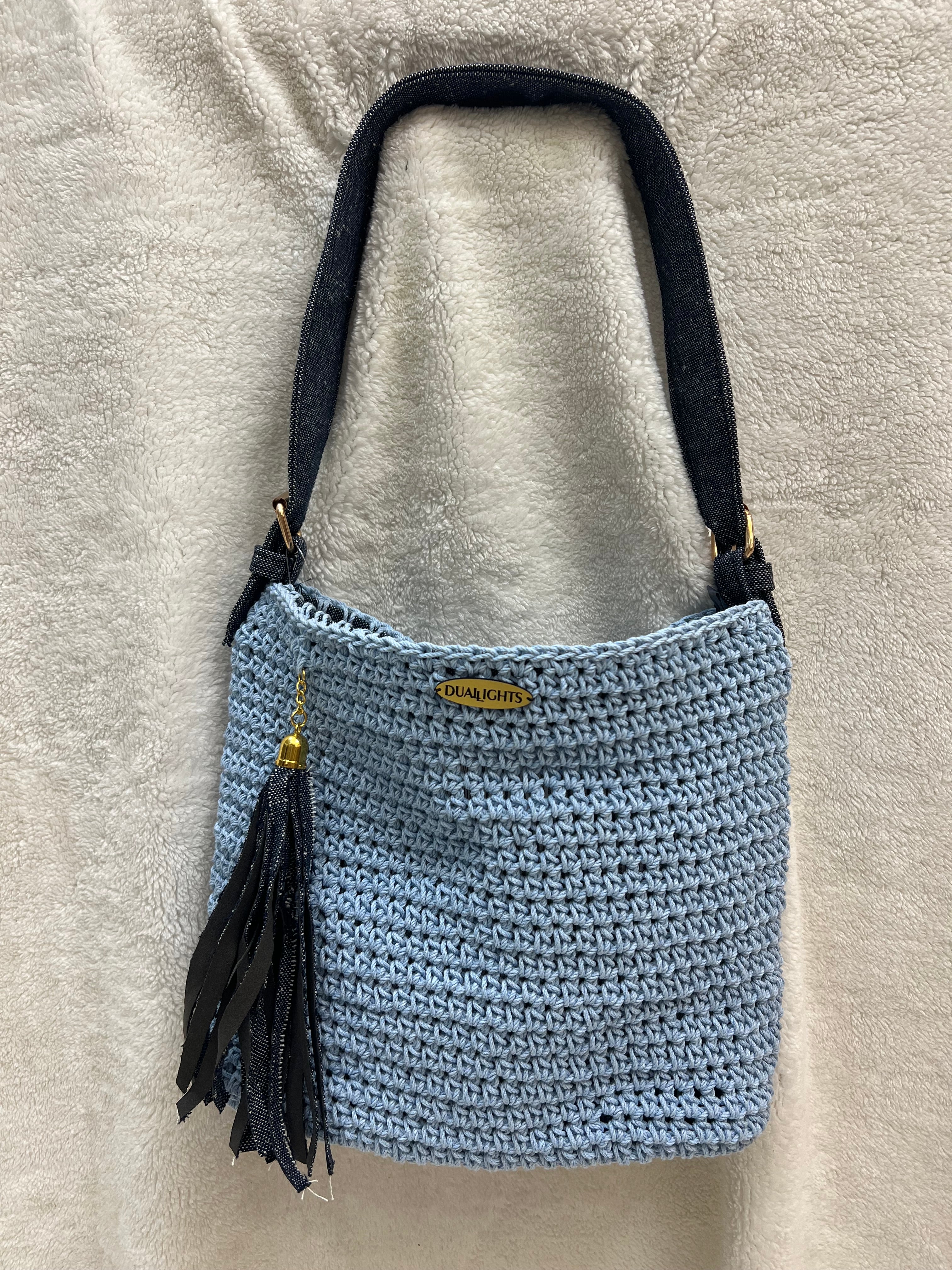 essential shoulder bag, jeans / baby blue