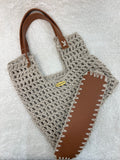 structured net bag beige