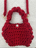 mini puffed crossbody bag /red