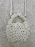 mini puffed crossbody bag /white