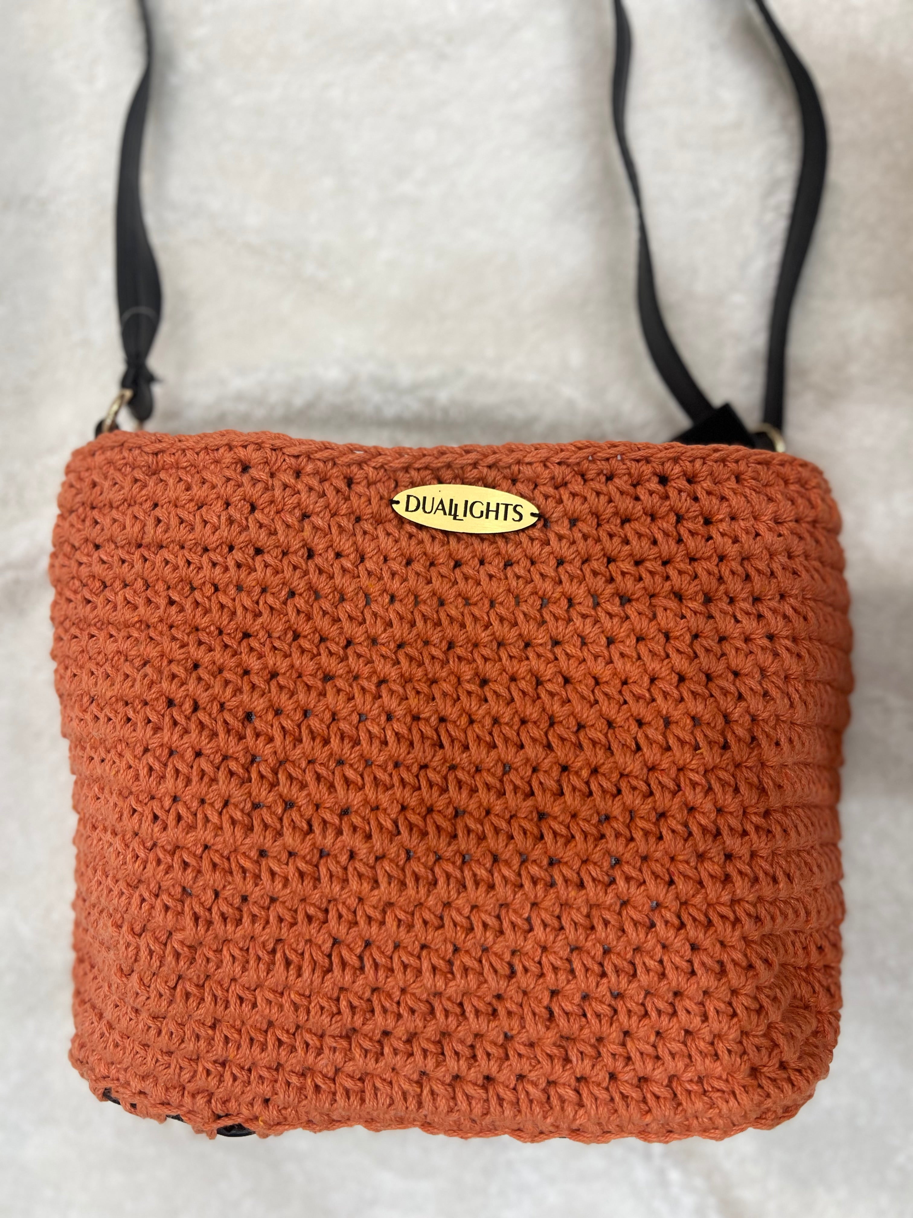 essential crossbody bag, burnt orange