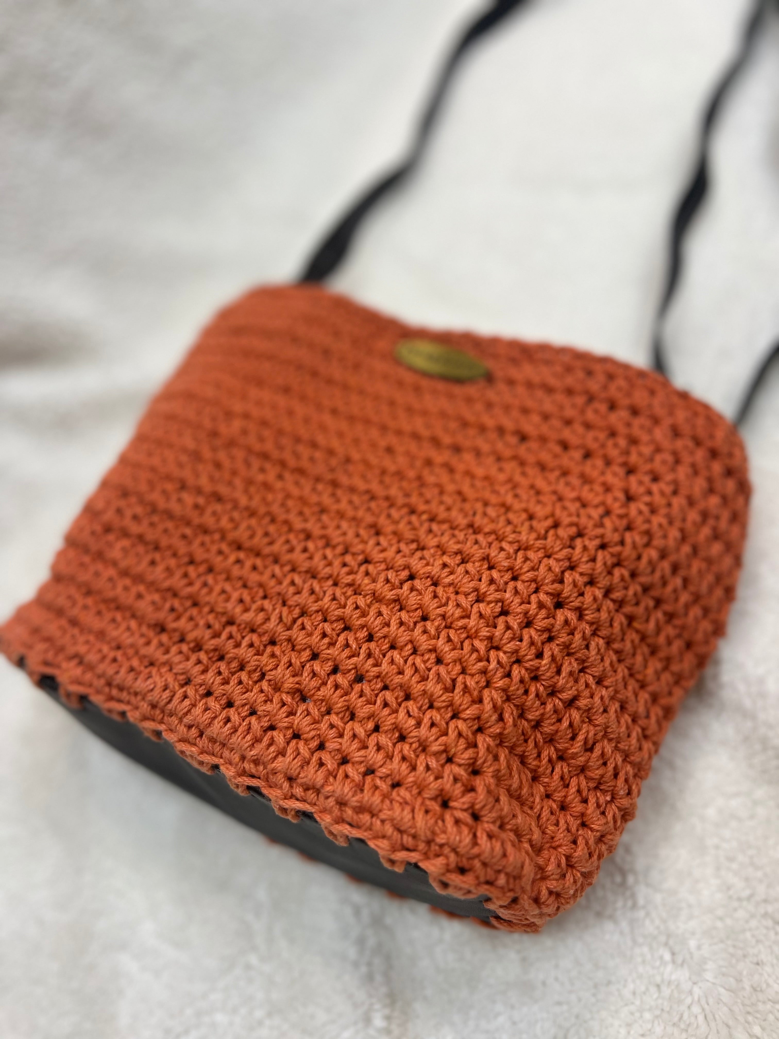essential crossbody bag, burnt orange
