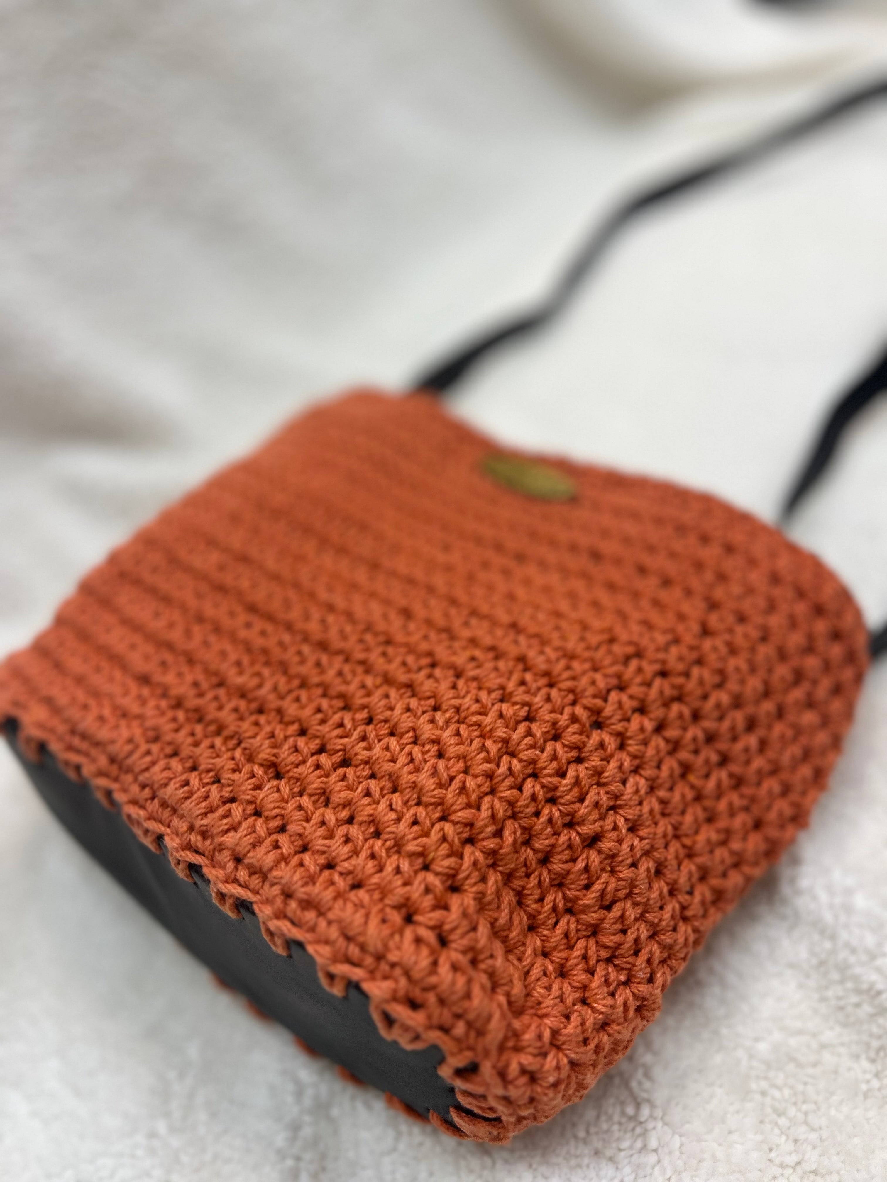 essential crossbody bag, burnt orange