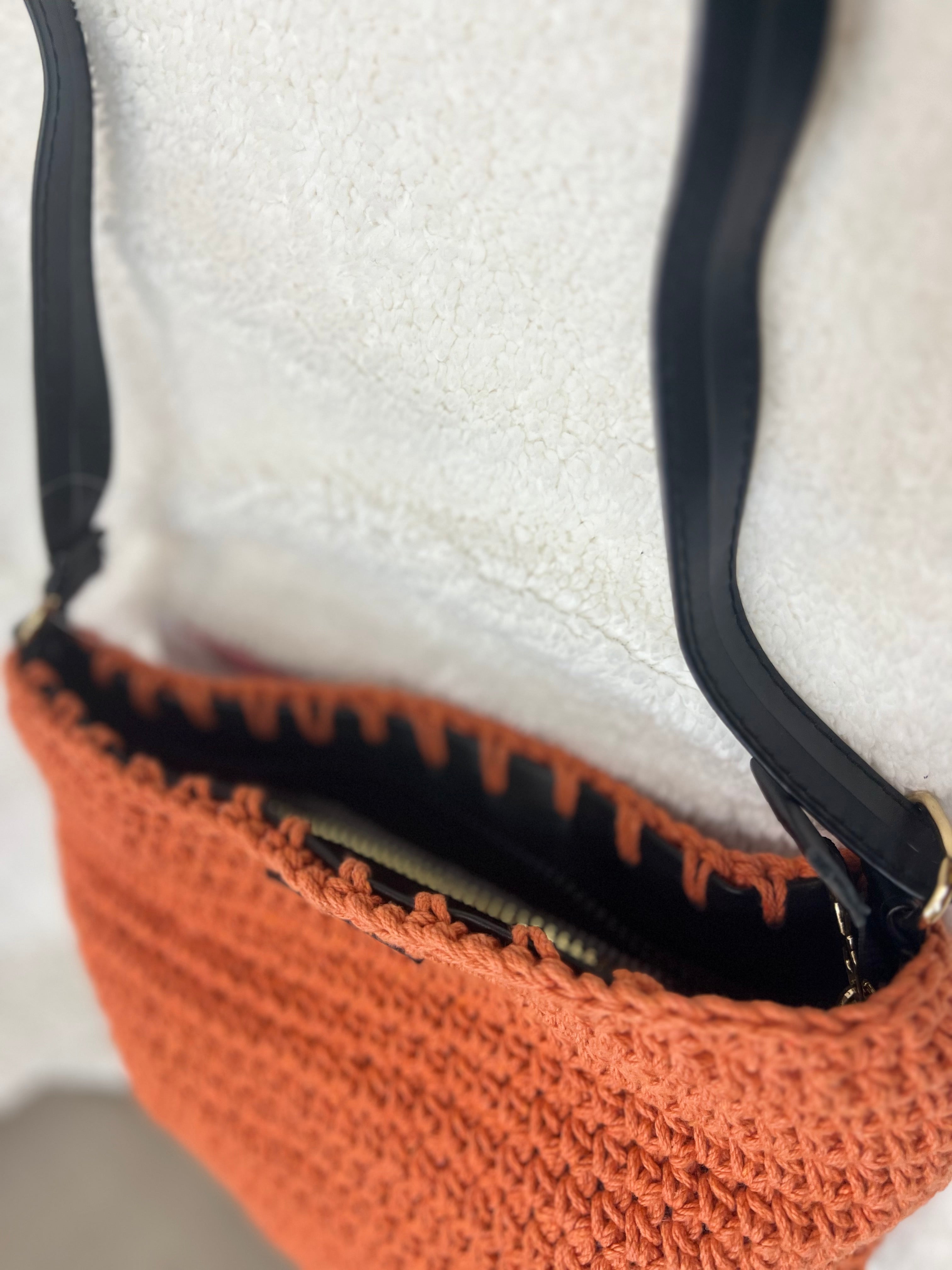 essential crossbody bag, burnt orange
