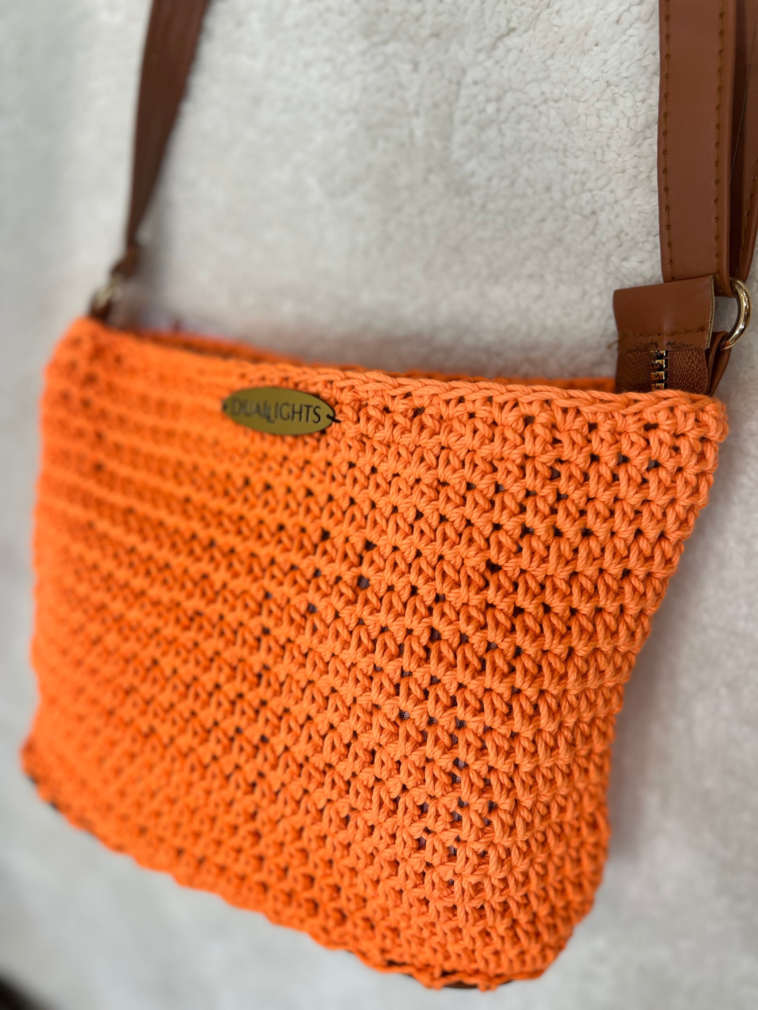 essential crossbody bag, havan / neon orange