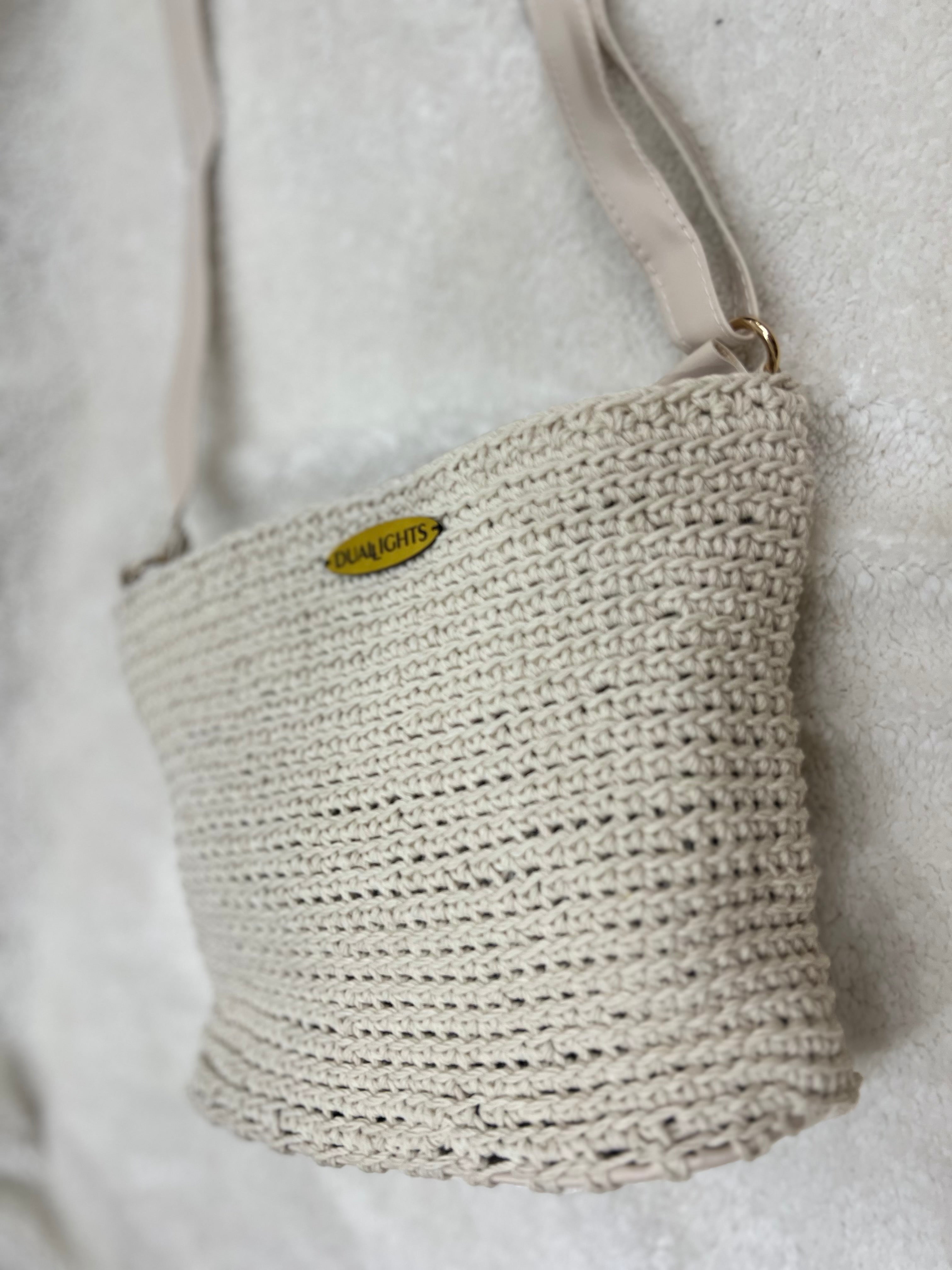 essential crossbody bag, beige / beige