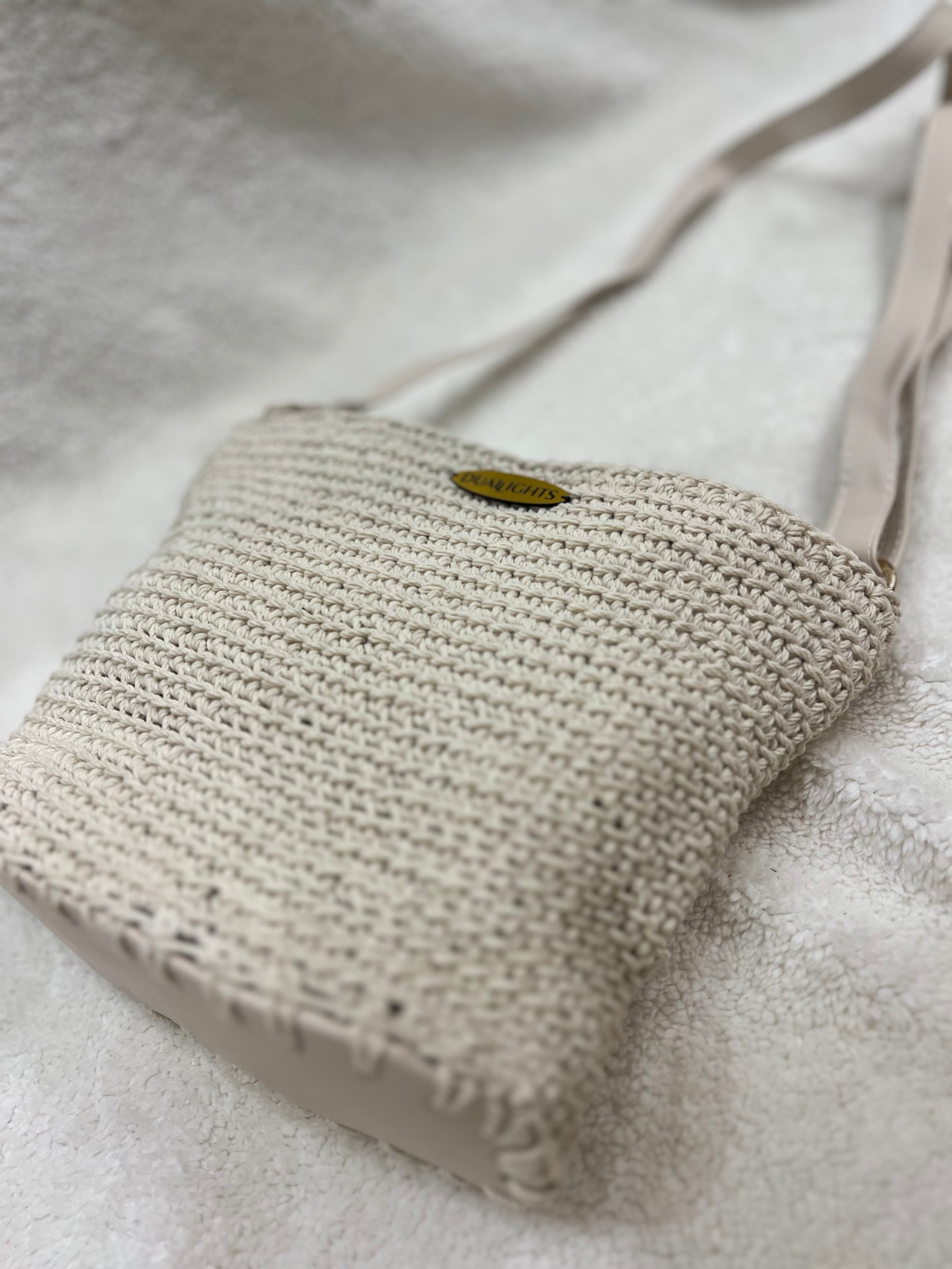 essential crossbody bag, beige / beige