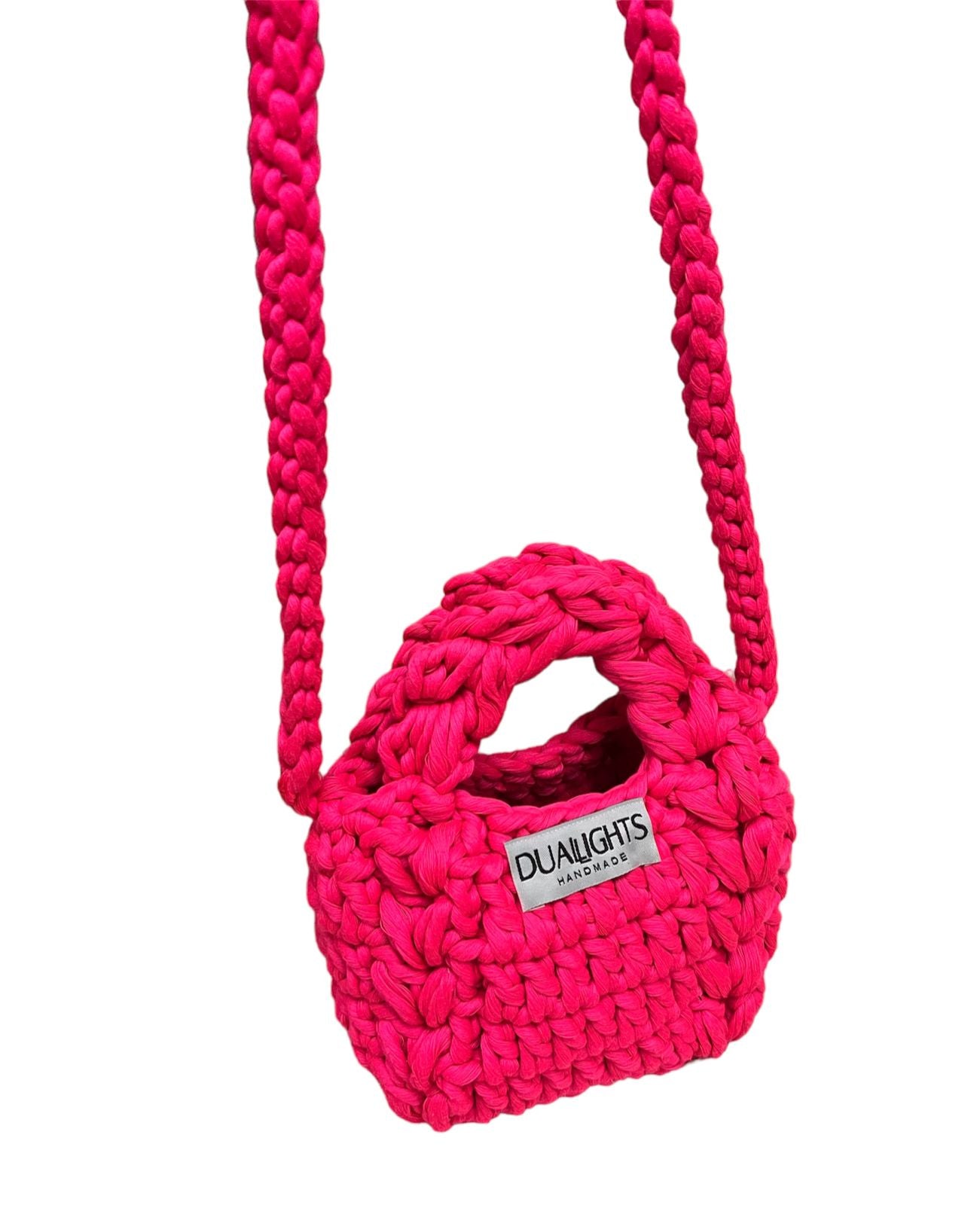 mini puffed 3d crossbody bag , fuchsia