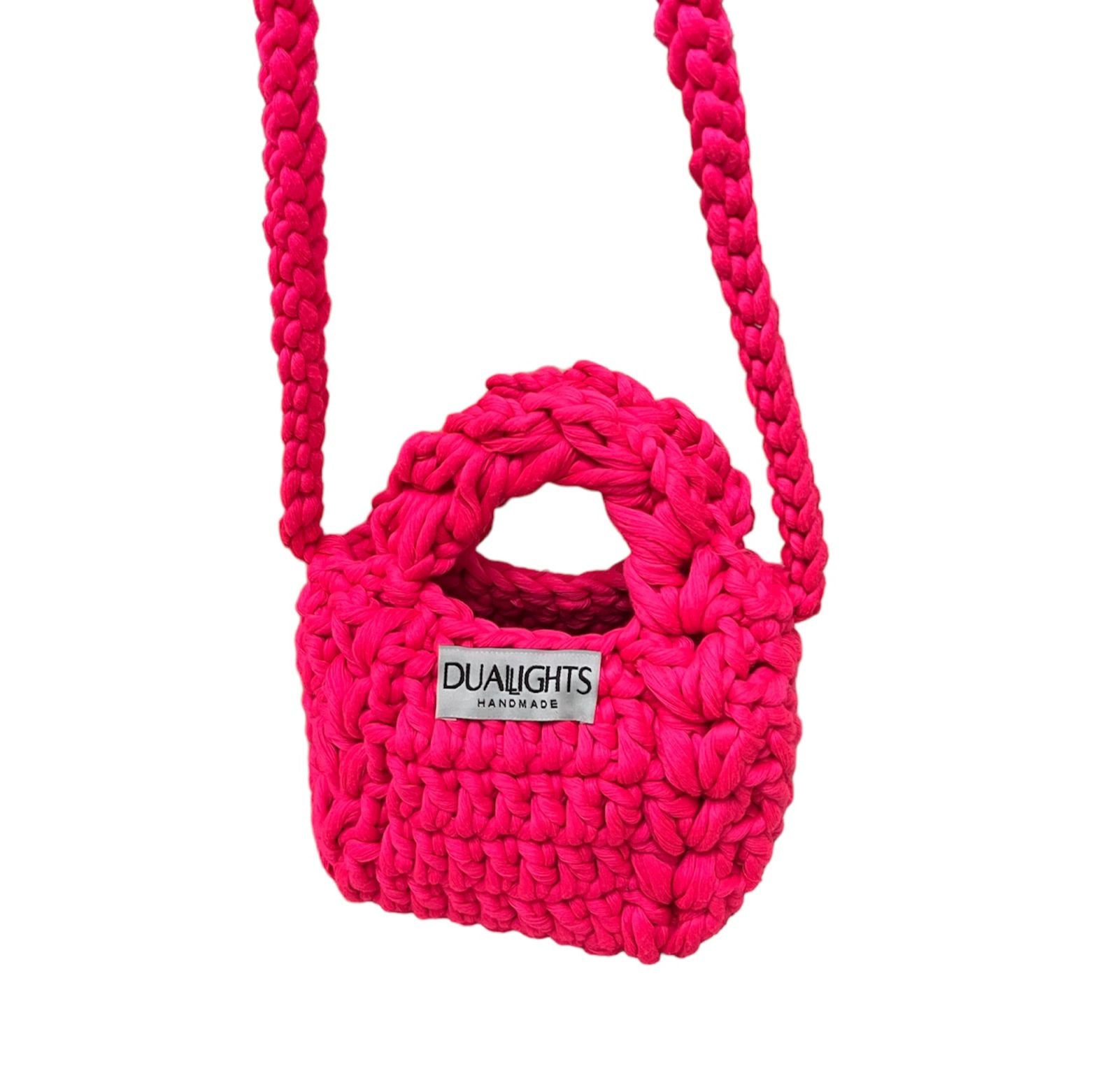 mini puffed 3d crossbody bag , fuchsia