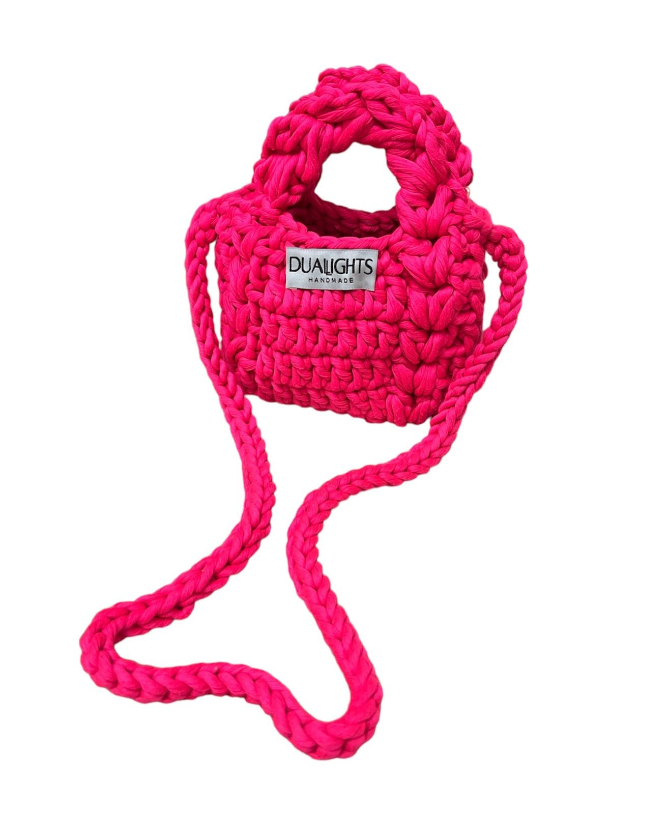 mini puffed 3d crossbody bag , fuchsia