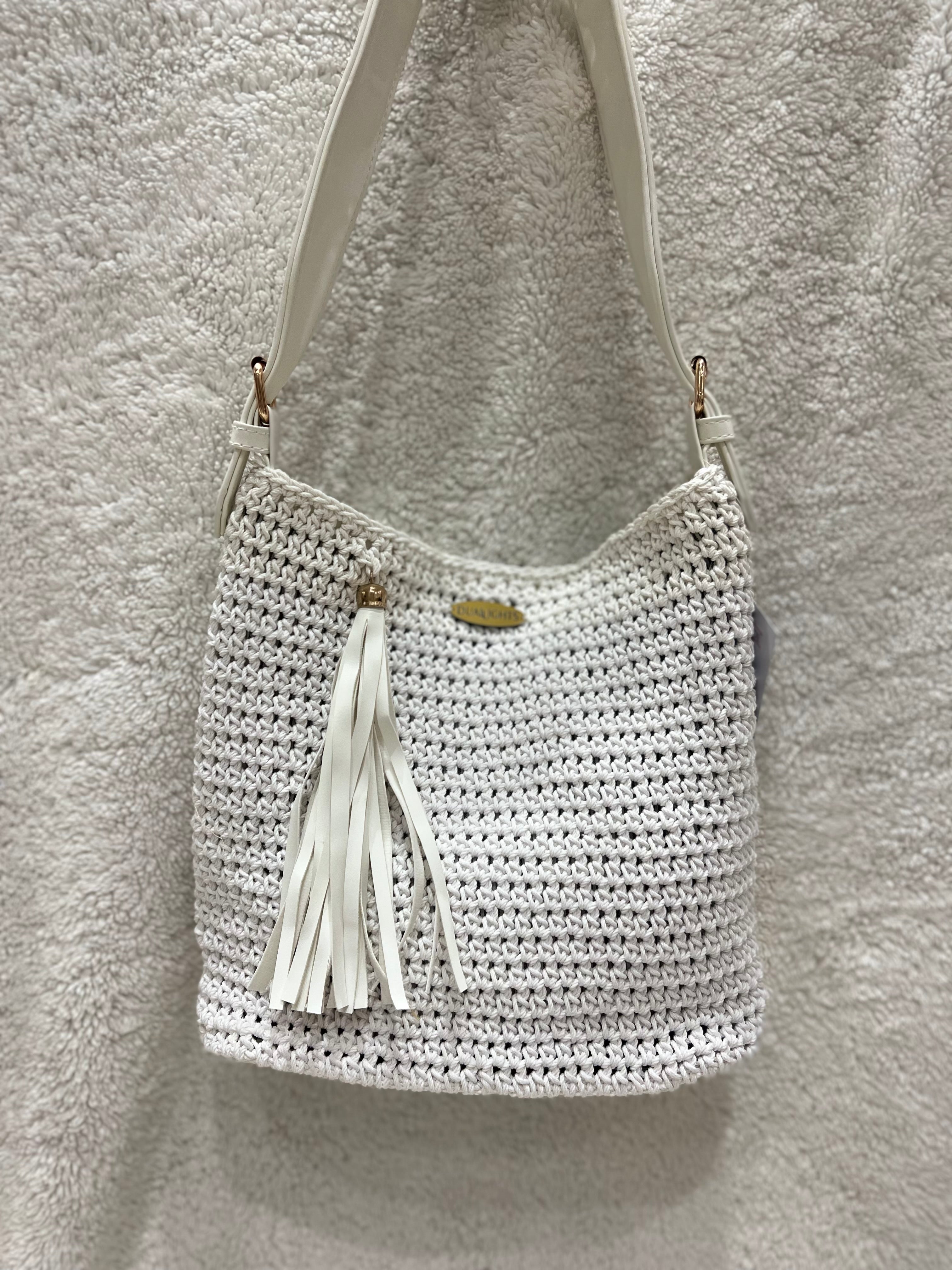 essential shoulder bag, white / white