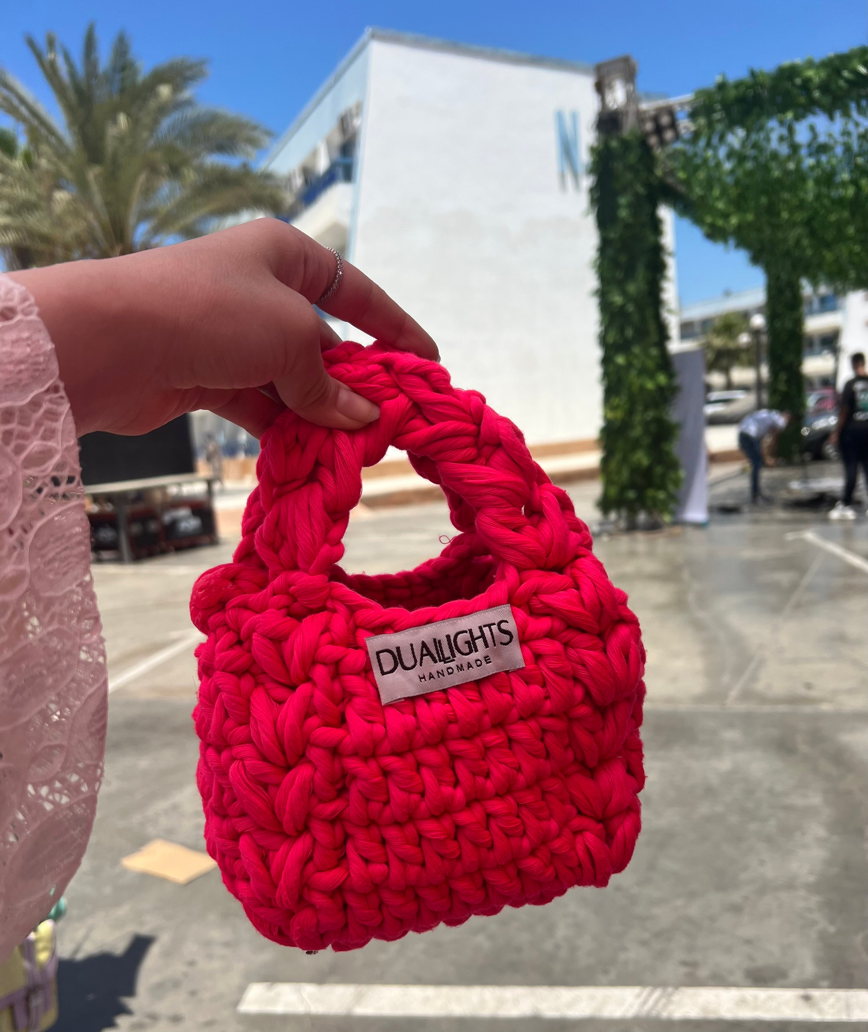 mini puffed 3d crossbody bag , fuchsia