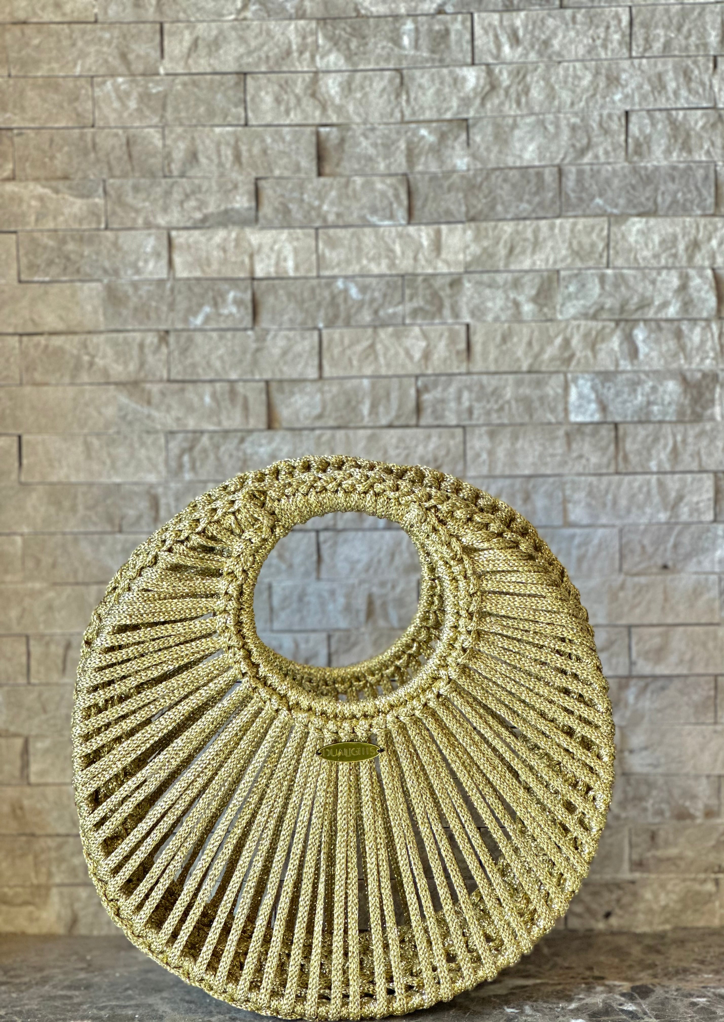 round sunburst, gold