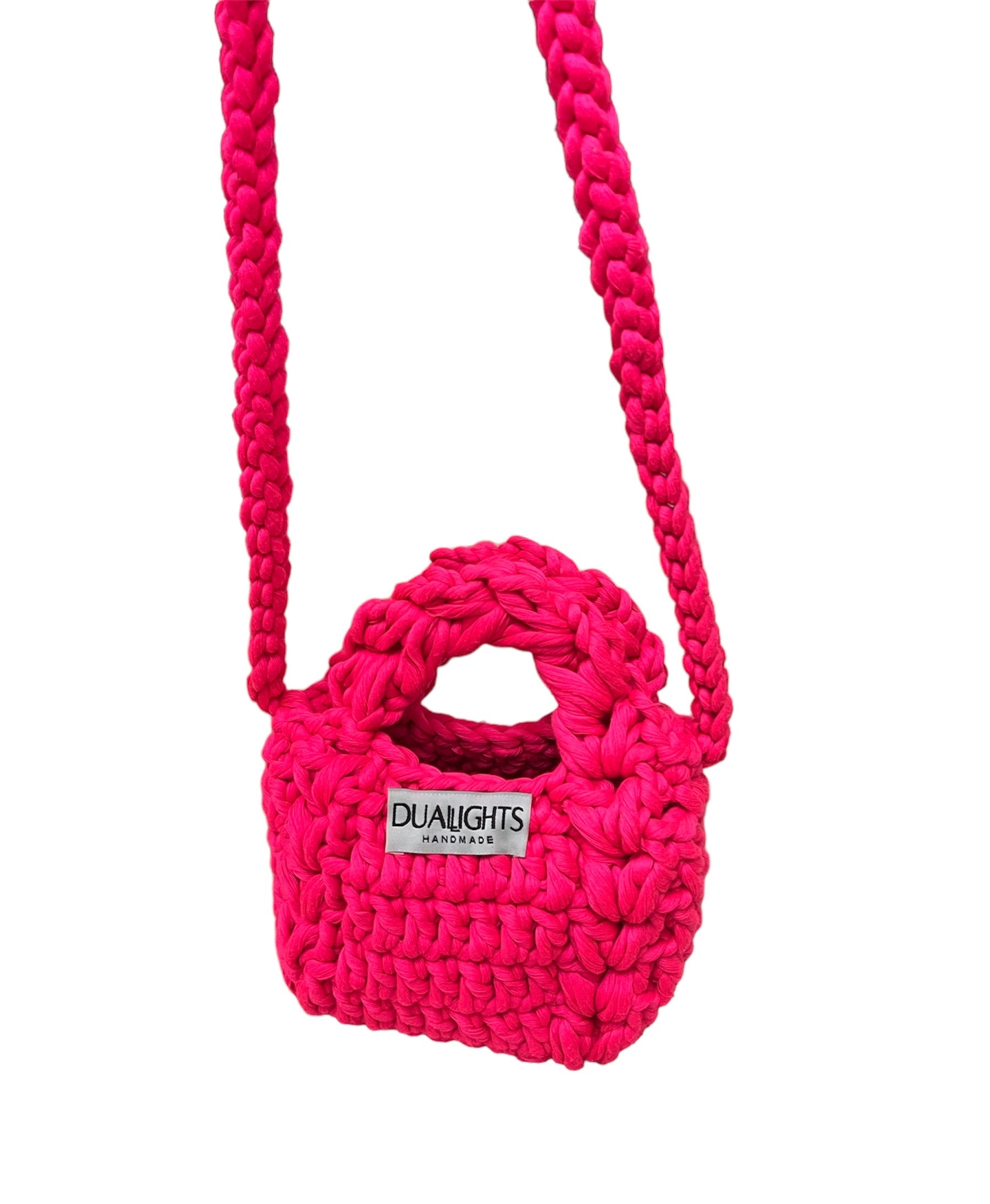 mini puffed 3d crossbody bag , fuchsia