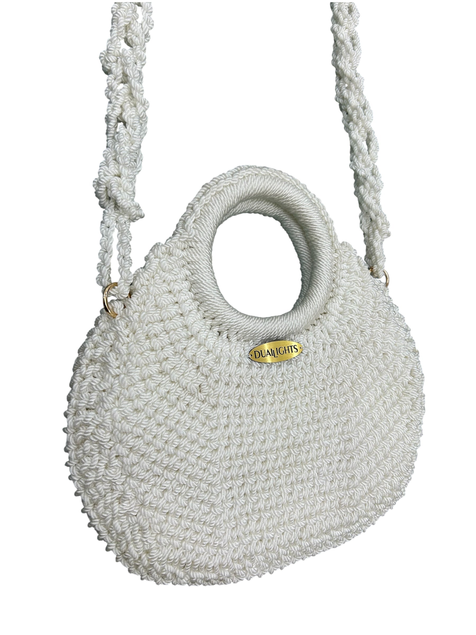 basket bag, white