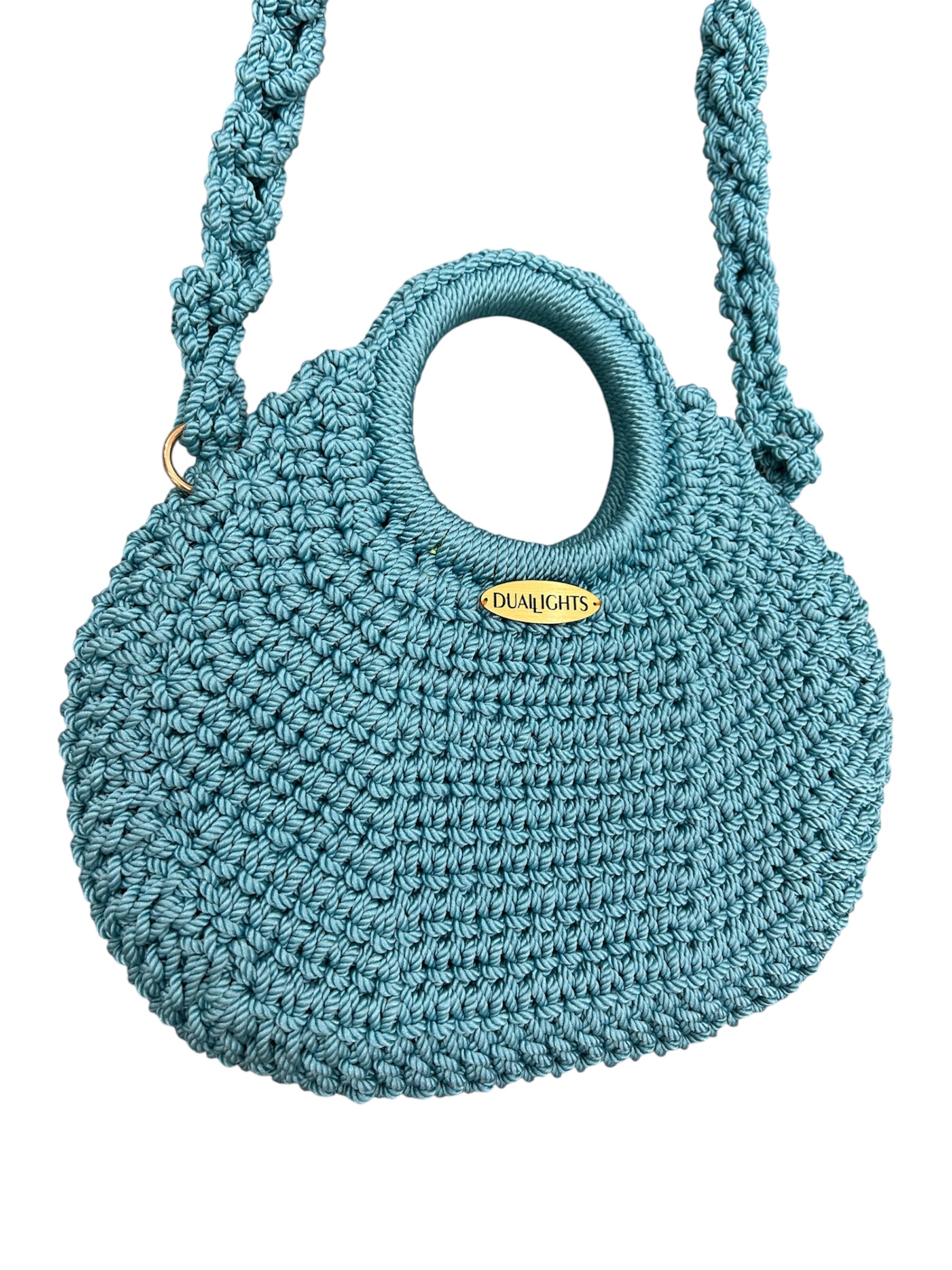 basket bag, sky blue