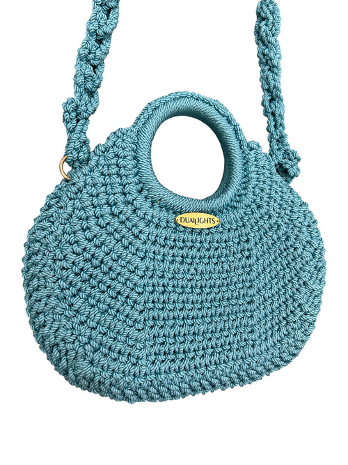 basket bag, sky blue