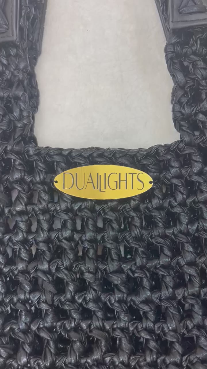 Structured Metallic Net Bag